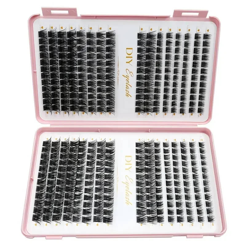 384-teiliges Wimpernverlängerungsset, Einzelwimpern, verschiedene Längen, geruchlos, einfach anzubringen, Make-up-Essentials für zu Hause – Detail 5