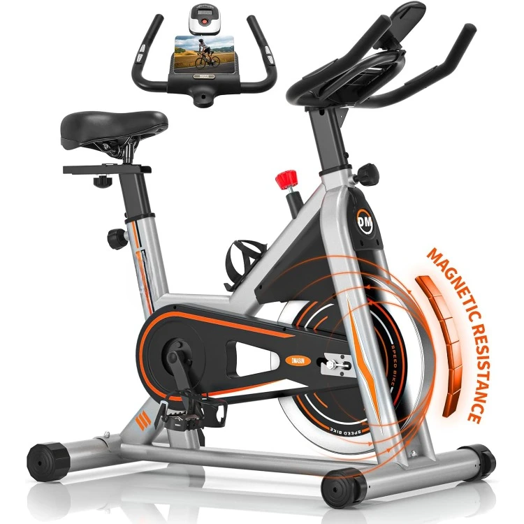 Exercise Bike, Silent Magnetic Resistance Stationary Bike for Home with 330 LB Capacity, Workout Bike with Comfortable