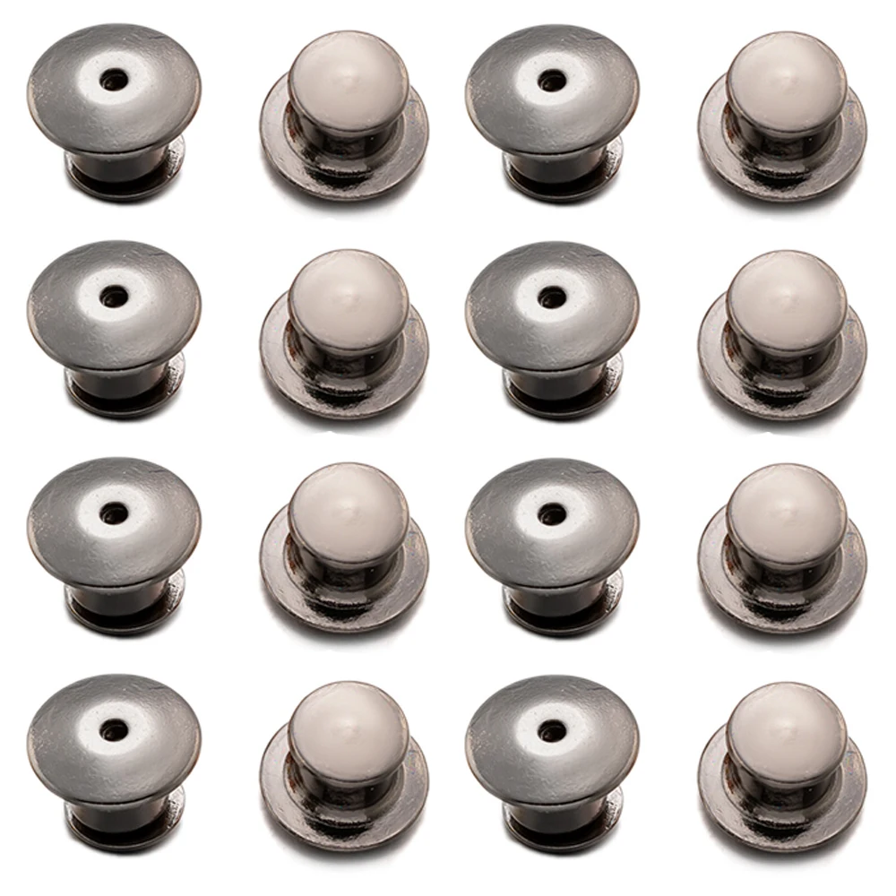 10/30/50szt Metal Gunblack Brooch Locking Pin Back Keeper Clasp For DIY Lapel Safety Hold Broszki Akcesoria do tworzenia biżuterii