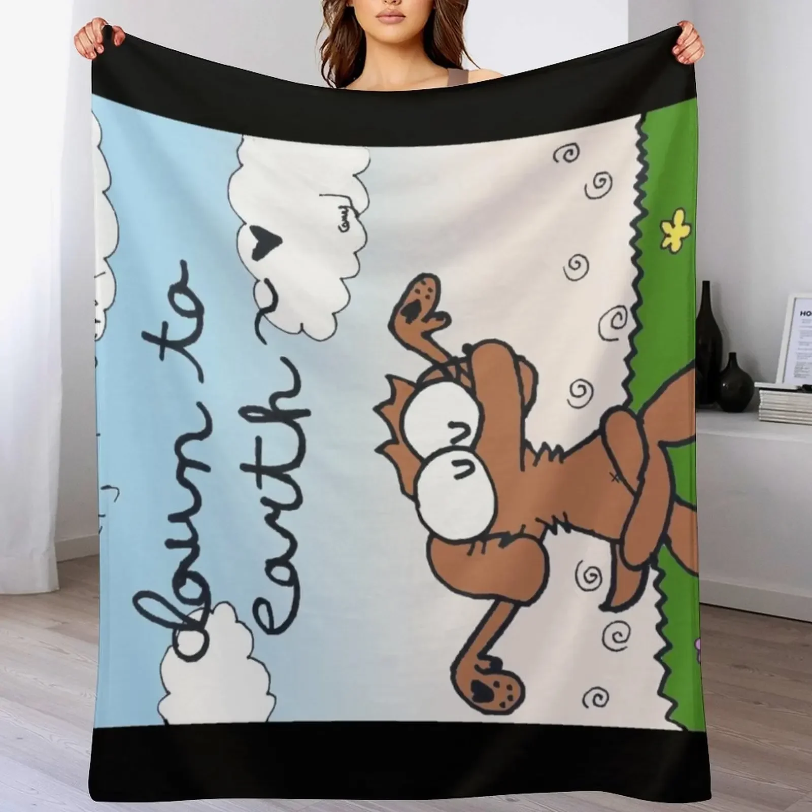 

down to earth sideways Throw Blanket Warm Napping Blanket for Office Couch Bed