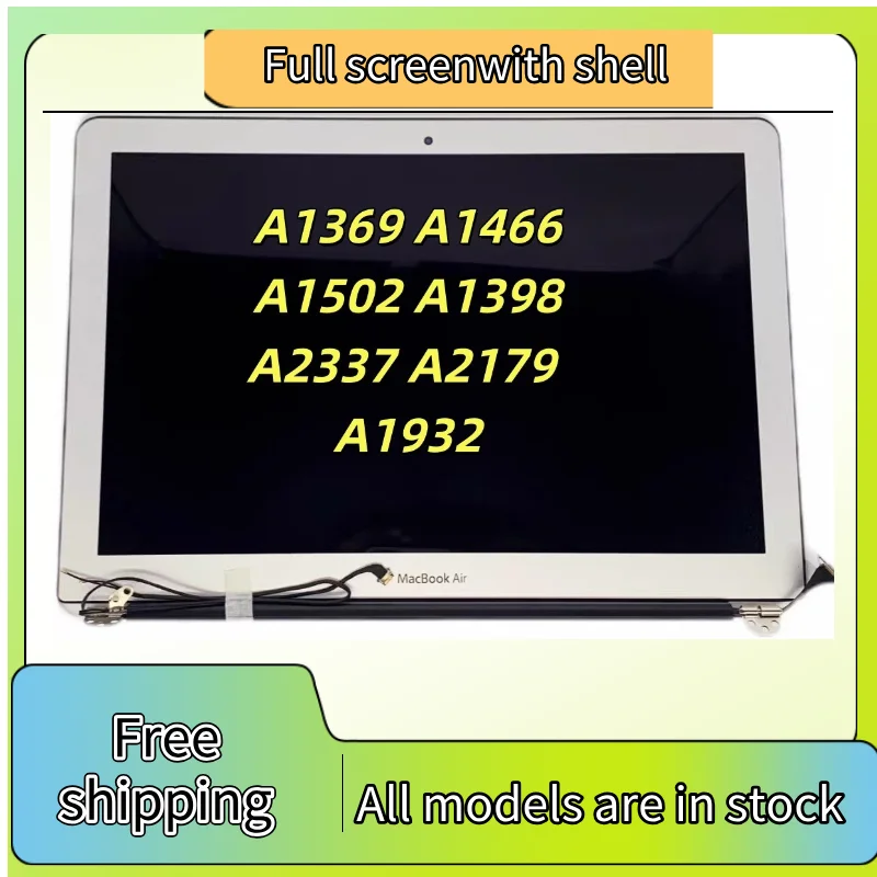 MacBook Pro/Air 13인치 Retina A2337 A1932 A2179 A1502 A1466 2010-2020용 테스트된 실버 A1398 15인치 LCD 스크린 어셈블리 디스플레이
