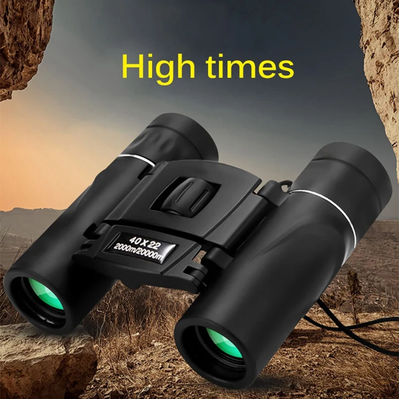 40X22 Binoculars High Magnification 2000M Long Range Folding BAK4 FMC For Hunting Sports Outdoor Camping Travel