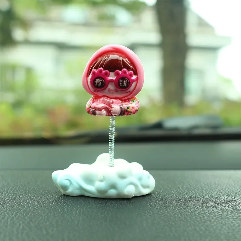 

1pcs Car Interior Decoration New Trendy Originality Shaking Head CarCenter Console Ornament Car Decoration Accessories