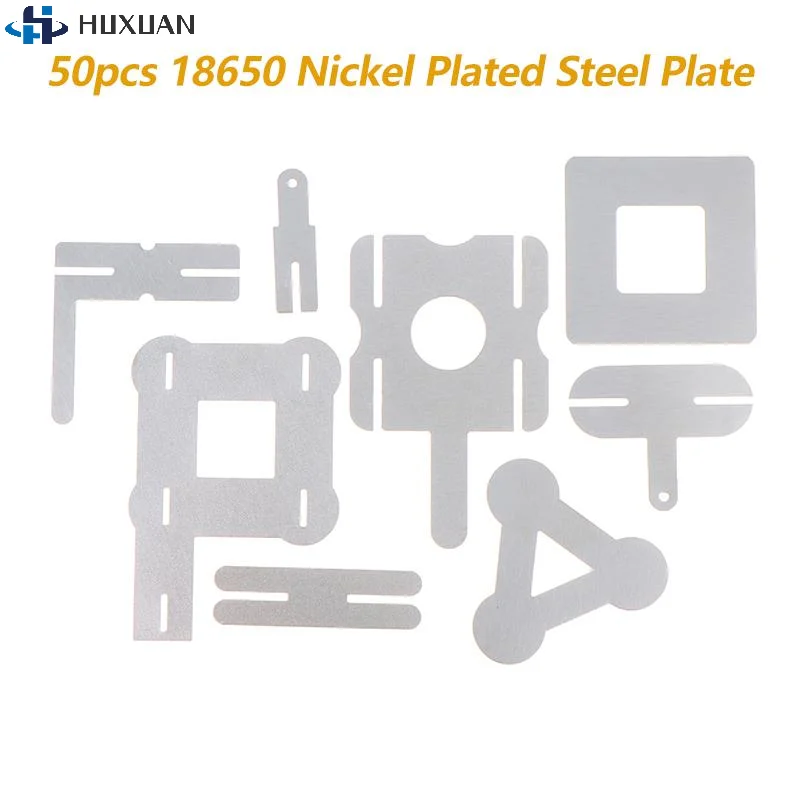 50Pcs Spot Welding T Shape Nickel Tab 18650 Nickel Plated Steel Plate Power Lithium Battery 0.15mm Nickel Sheet