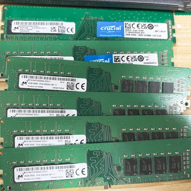 A+Micron RAMS DDR4 16GB 2RX8 PC4-3200AA-UB1-11 UDIMM Ddr4 3200MHz