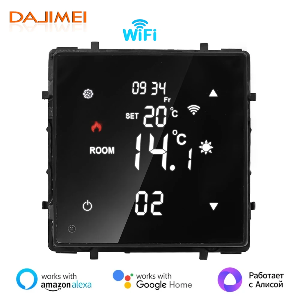 DAJIMEI Smart WiFi Touch Screen Thermostat Module for Electric Floor Heating Water/Gas Boiler Temperature Remote Controller