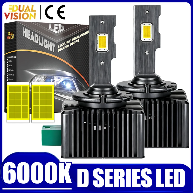 Dualvision D1S LED المصابيح الأمامية Canbus لا خطأ 30 قطعة 9570 CSP HID D3S D4S D2S D8S D1R D4R D2R D3R D سلسلة 1: 1 سيارة ضوء 12 فولت 70 واط #1