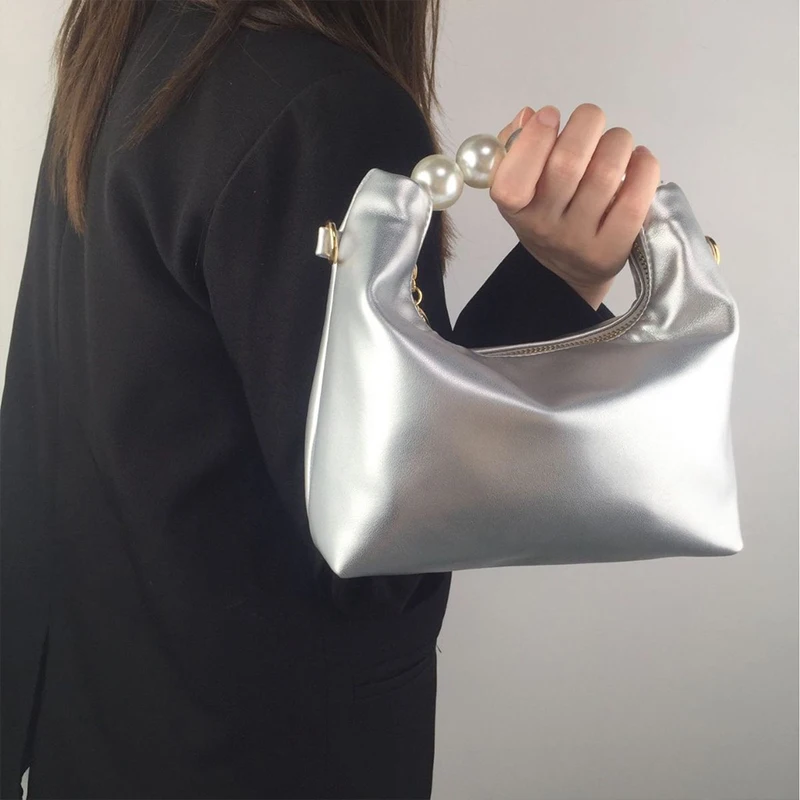

Fashionable And Casual Pearl Handbag New High End Diagonal Dumpling Bag