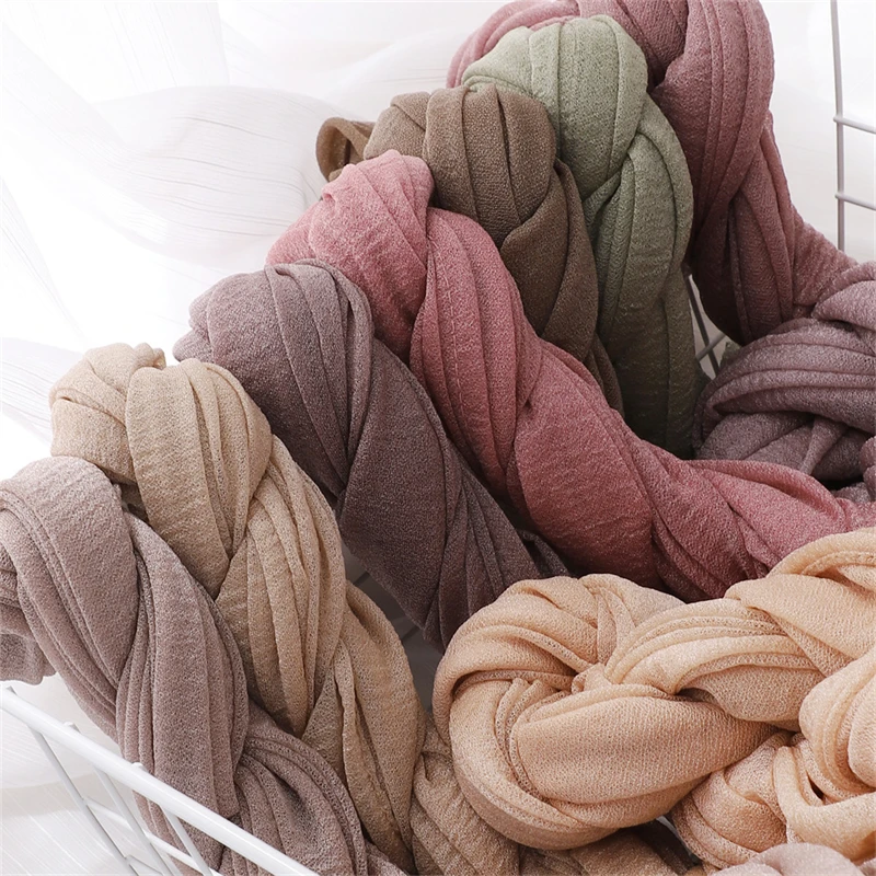 جديد التجعيد المرأة المسلمة الحجاب وشاح عباية النساء الحجاب العمائم للمرأة التجاعيد شالات الإسلامية ويلتف وشاح الحجاب رمضان #3