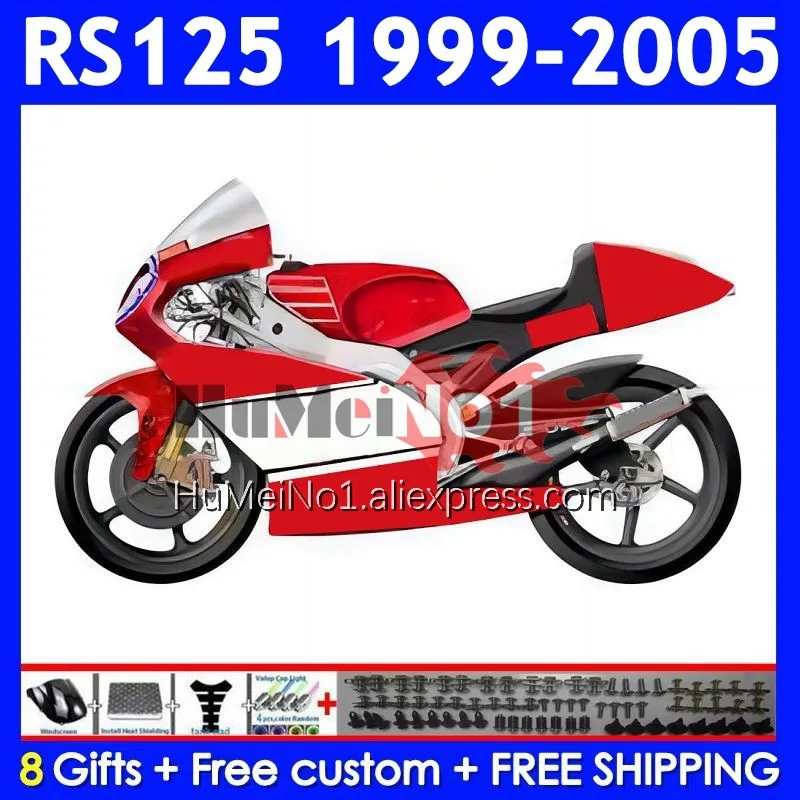 RS125R For Aprilia RS 125 R RR RS4 RS-125 White red 311No.141 RS125 99 00 01 02 03 04 05 1999 2000 2001 2002 2003 2005 Fairing