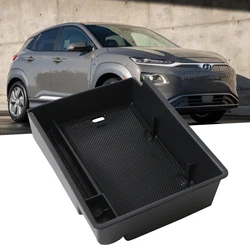 Car Central Armrest Storage Box For Hyundai Kona Elektro Kona EV 2020 Central Control Organizer Tray Accessories ABS Material
