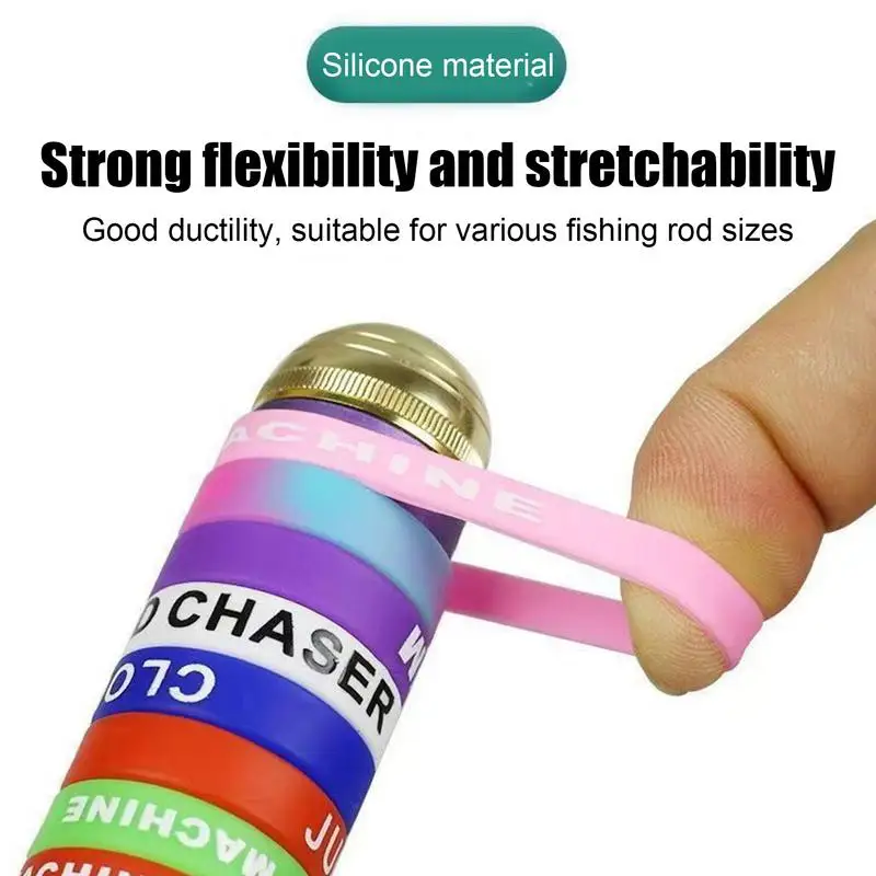 Anello in Silicone 20 pezzi anelli per racchette per canne da pesca elastico decorativo tappo per asta di gomma involucri per canna piccola per fionda