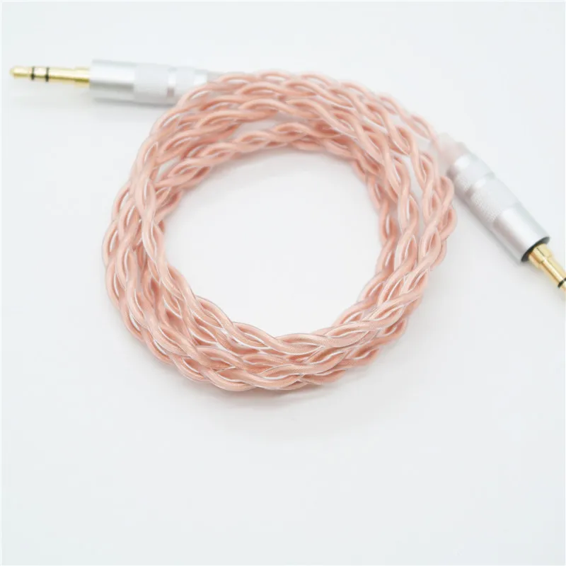 3.5male To 3.5  7N OCC Headphone Cable  Male to Male Audio 1.5MM Customerized  Length