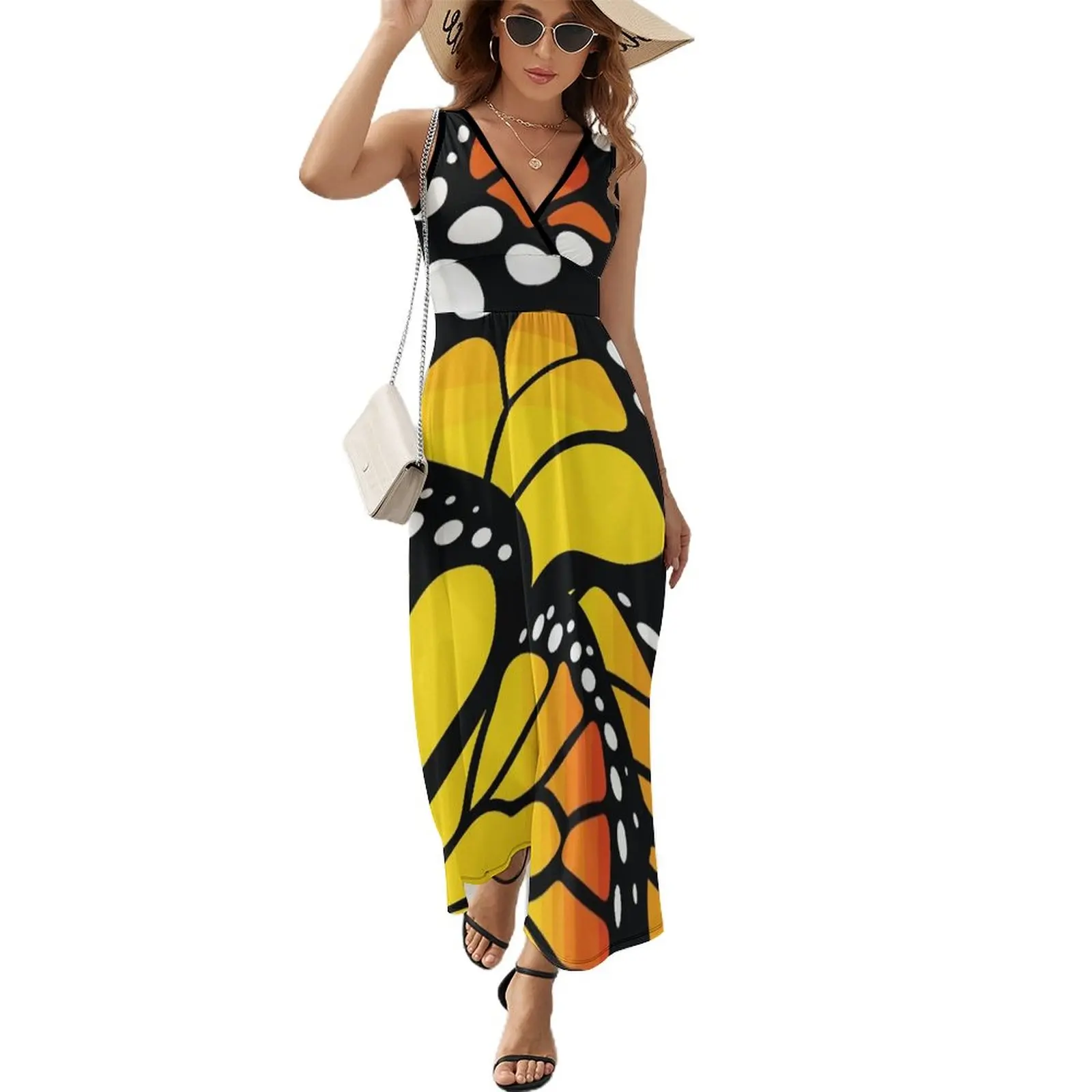 

Beautiful Monarch Butterfly - Orange Sleeveless Dress Womens dresses elegant women's dresses sale beach dresses