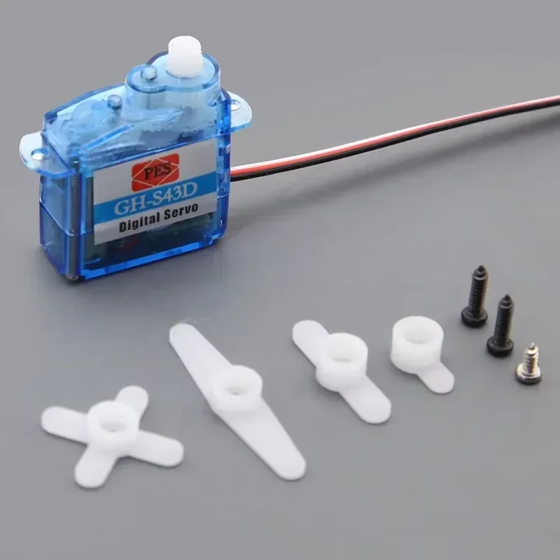 4 pz Micro Servo Digitale GH-S43D Mini Servo 4.3g Leggero 180 gradi 3.6-4.8 V per Auto RC Barche Robot Aereo Elicottero