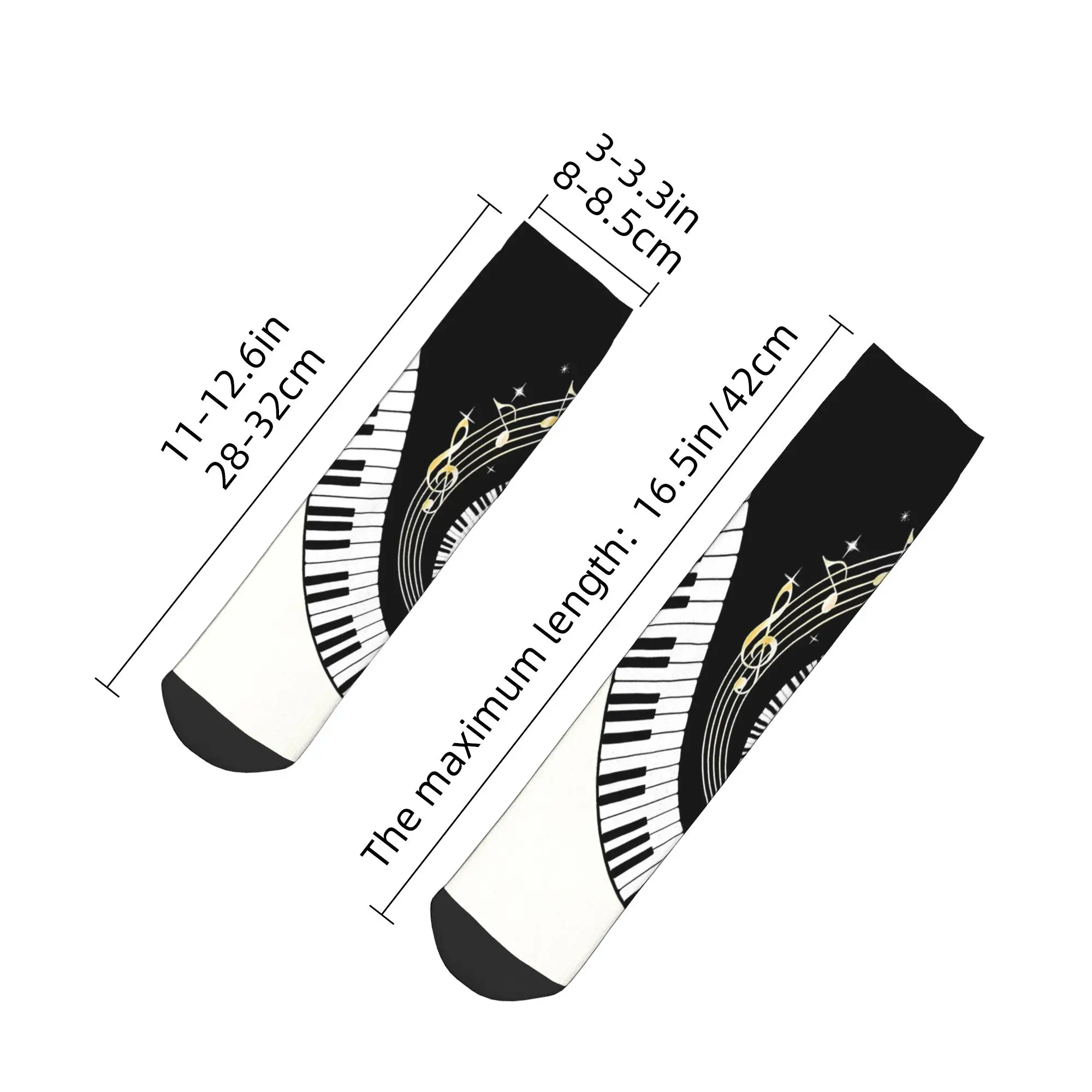 الكاحل الجوارب للنساء الرجال النوتات الموسيقية البيانو لوحة المفاتيح الفن الجوارب غير رسمية مخصصة عدم الانزلاق لينة الخريف مضحك الرياضة في الهواء الطلق جورب #5