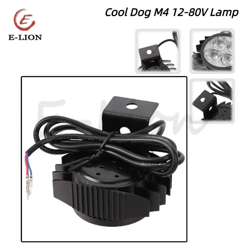 

Фары для безопасной езды ночью 4 огни бусины Высокояркие светодиодные фары для электрического скутера 12-80 В фары