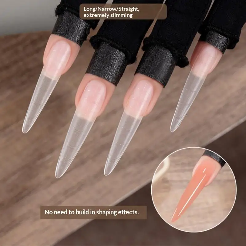 Ultimate Nail Kit 238 Pcs Clear Stiletto Fake Nails Ideal for Artistic Expressions