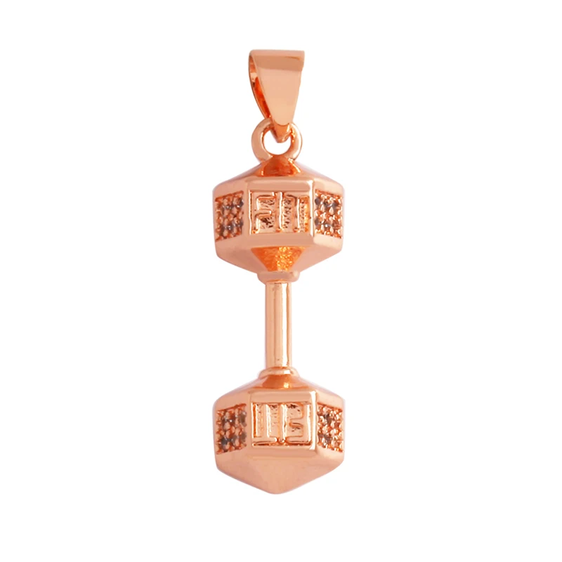 Cowboystiefel Sport Baseball Hantel Yoga Herren Zirkonia gepflasterter Stoff Charm Anhänger, 18K Gold Halskette Handwerk Schmuck Versorgung L99 – Detail 17