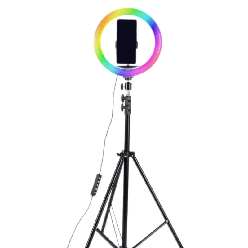 Colorful LED Ring Light Lamp for Young Women 16 Colors for Mobile Phone Photography half moon light aro de luz