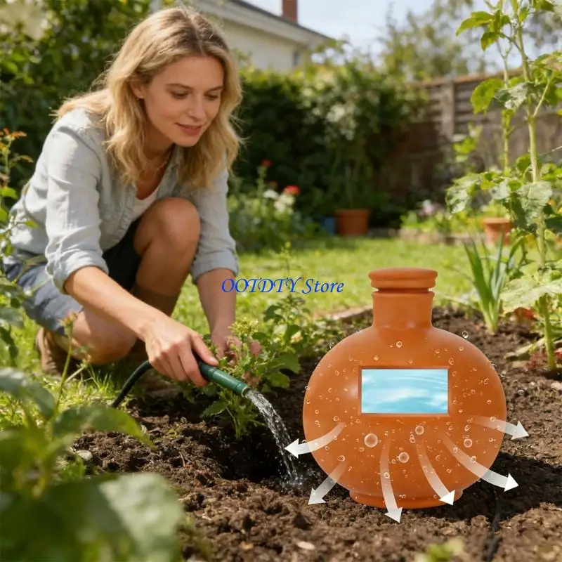 367A Terracotta Automatic Irrigation Container For Vacation Care With 1000ml Capacity And Slow Release Function