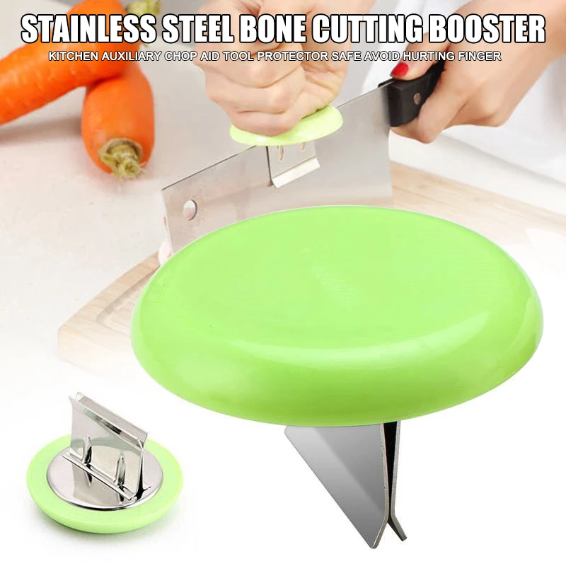 3pcs Cutting Booster,Stainless Steel Bone Cutting Booster Cutting Bone Hand Guard On Cutter Kitchen Chop Aid Kitchen Accessories