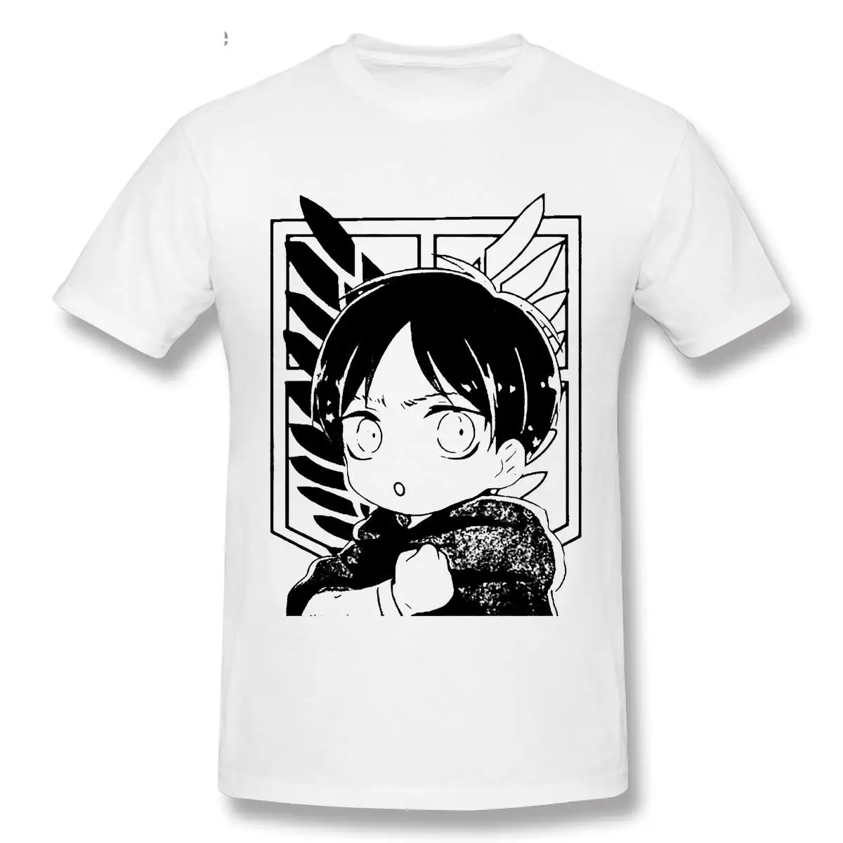 

Attack On Titan Shingeki No Kyojini Anime T-Shirt for Men Top Quality Short Sleeve Cotton Round Neck T Shirts TeeF