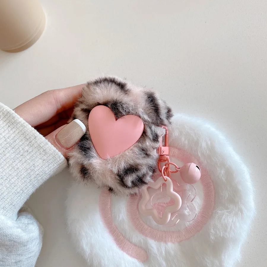 Para apple airpods 4 caso airpods pro 2/airpods 3/airpod 2 capa bonito amor/colorido leopardo impressão fone de ouvido capa air pods pro