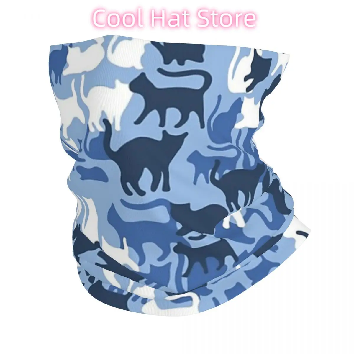 

Cats Army Camouflage Bandana Neck Gaiter Printed Wrap Scarf Multifunction Balaclava Running For Men Women Adult Winter