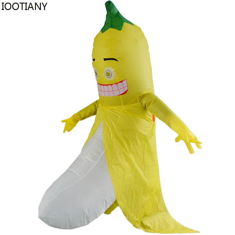 Evil Banana Cosplay Inflatable Suit Funny Bar Amusement Park Costume Holiday Party Fruit Adult Roleplay Costumes Halloween Set