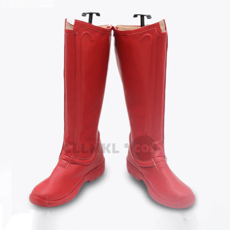 Clark Kent Cosplay Schuhe Männer Schuhe Party Weiche PU Rot Leder Party Schuhe Requisiten Halloween Nach Maß