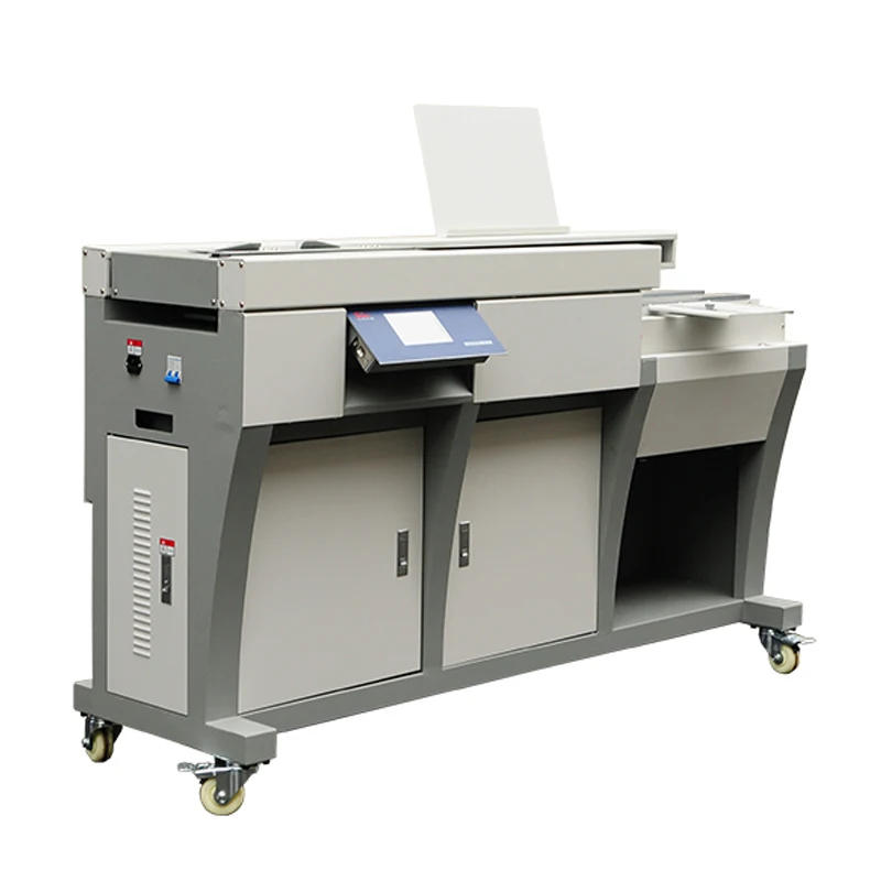 High Efficiency 460mm Binding Length Semi-automatic Hot Melt for Glue Book Binding Machine with Touch Screen 1200W