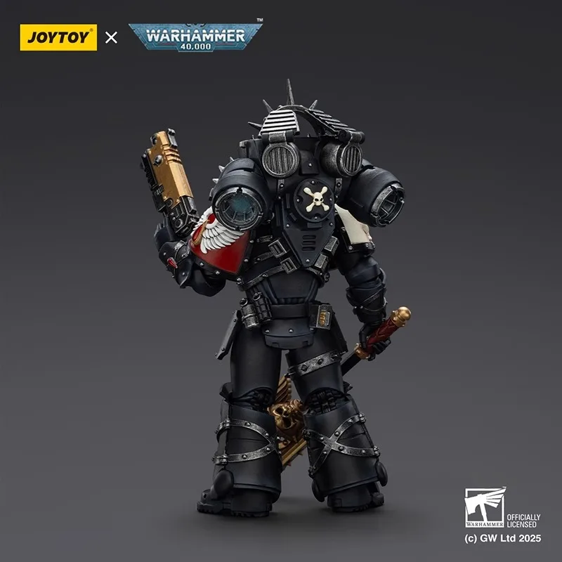JOYTOY Warhammer 1/18 figuras de acción sangre ángeles Lemartes con paquete de salto, sangre Crozius y Absolver Bolt pistola modelo de juguete