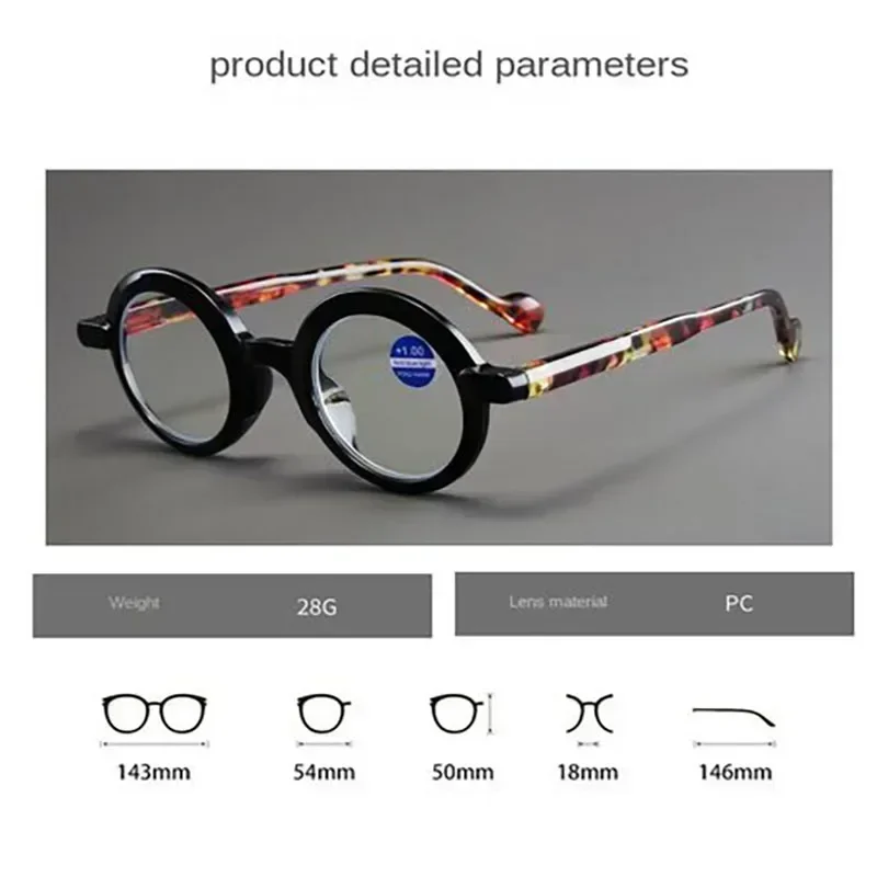 Lunettes de lecture rondes Vintage pour femmes et hommes, Anti-lumière bleue, presbytie, dioptries + 1.0 à + 4.0