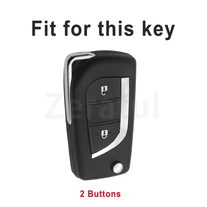 2 Buttons TPU Car Flip Key Case Cover Shell For Toyota Auris Corolla Camry Avensis Verso Yaris Aygo RAV4 Scion TC IM Accessories