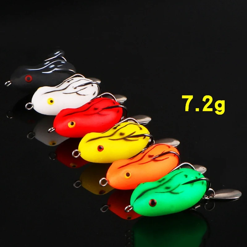 6Pcs/Lot Frog Wobbler Soft Bait Fishing Lures 7G Artificial Crankbait Top Water Carp Soft Pesca Fishing Lure Tackle Tools