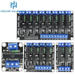 Релейный модуль постоянного тока 1, 2, 4, 6, 8 каналов, 5 В, 12 В, 24 В, твердотельное высокоуровневое реле SSR AVR DSP стандартное реле 250 в 2 для Raspberry pi