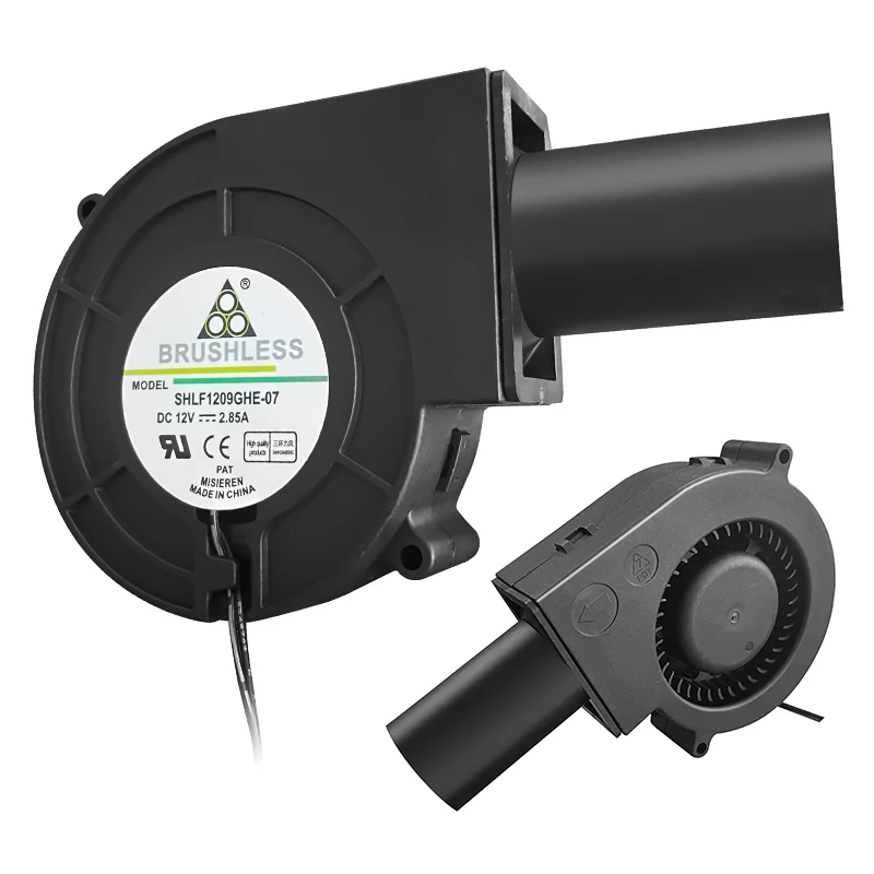 Large Air Volume 12V 2.85A Turbo Fan BBQ Woodstove Double Ball High Airflow Blower 110V 220V AC Powered Fan Barbecue Fan