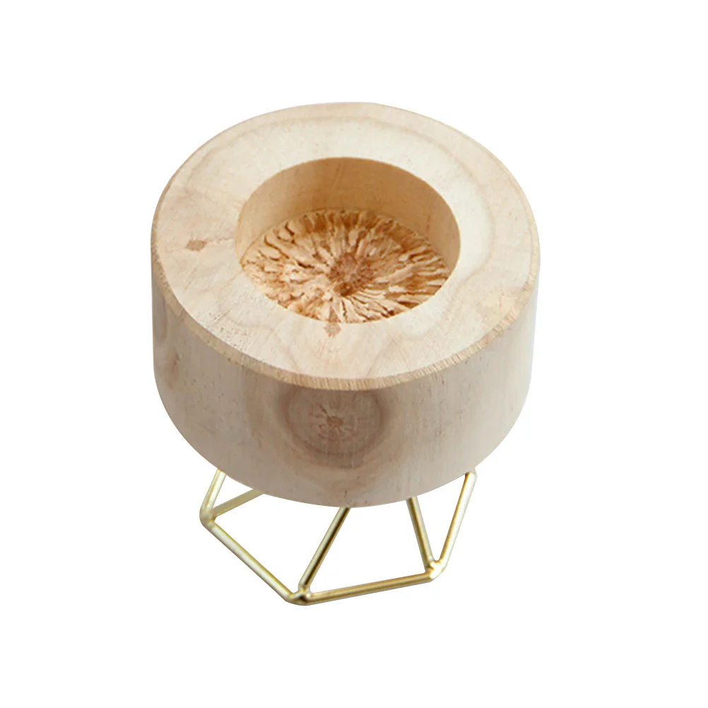 

Wood Holder Practical Design Wood Candlestick Holder for Country Home Dorm Room Decorative Gift Wooden Holders
