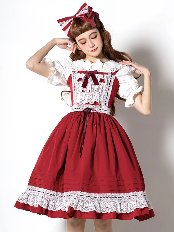 Peiqi Original Cute Lolita Dress Classic Lolita JSK Dress Short Party Dress by Magic Tea Party