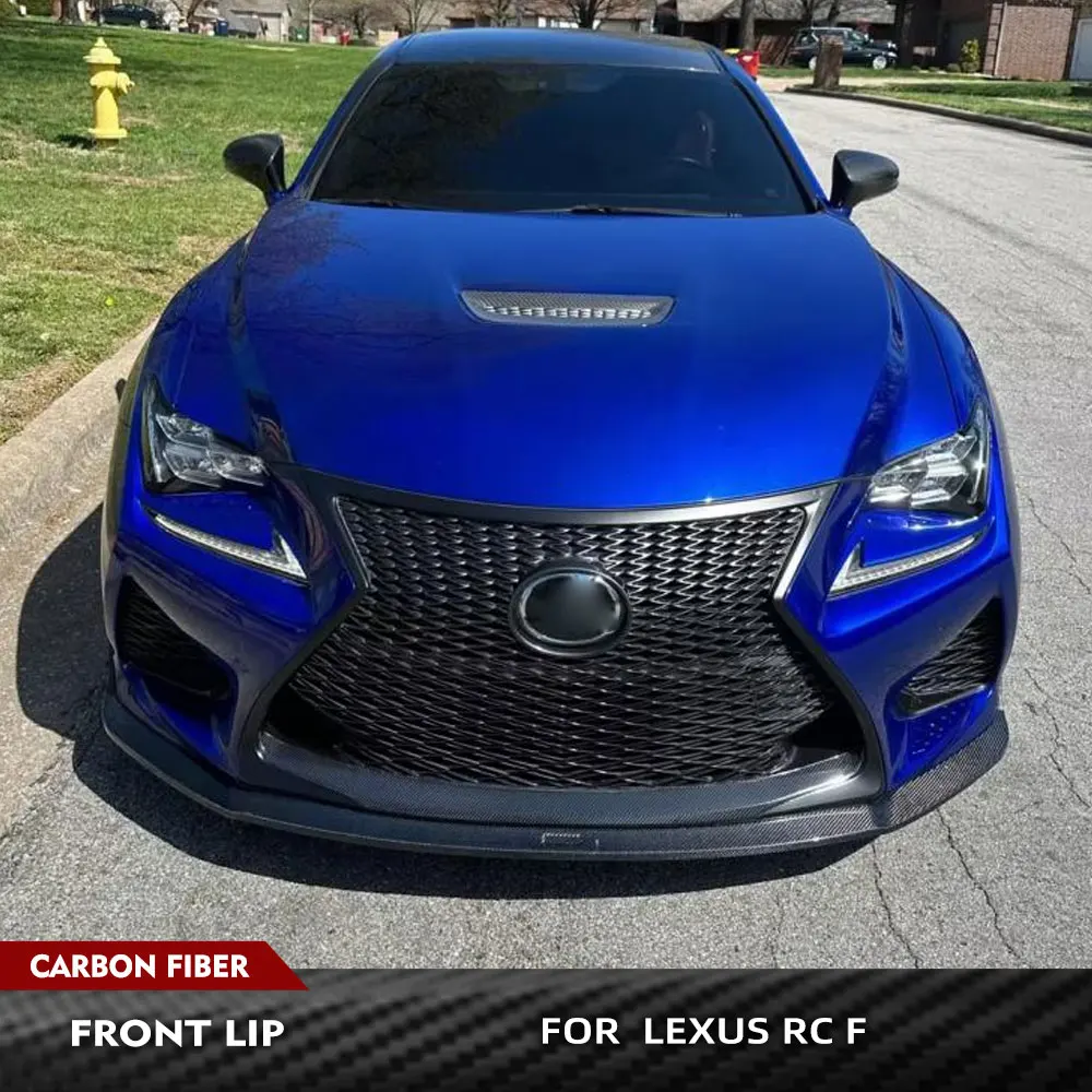 Car Front Bumper Lip Carbon Fiber Spoiler for Lexus RCF RC F 2015-2019 Front Bumper Lower Chin Lip Spoiler Body Kits Guards