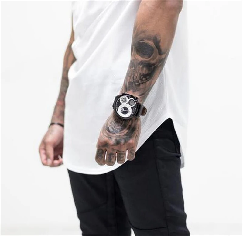 Jogging Sports T-shirts Mens Casual Street Hip Hop Hooded Tank Top Cotton Sleeveless Sweatshirt Fitness Workout Sportswear Tops
