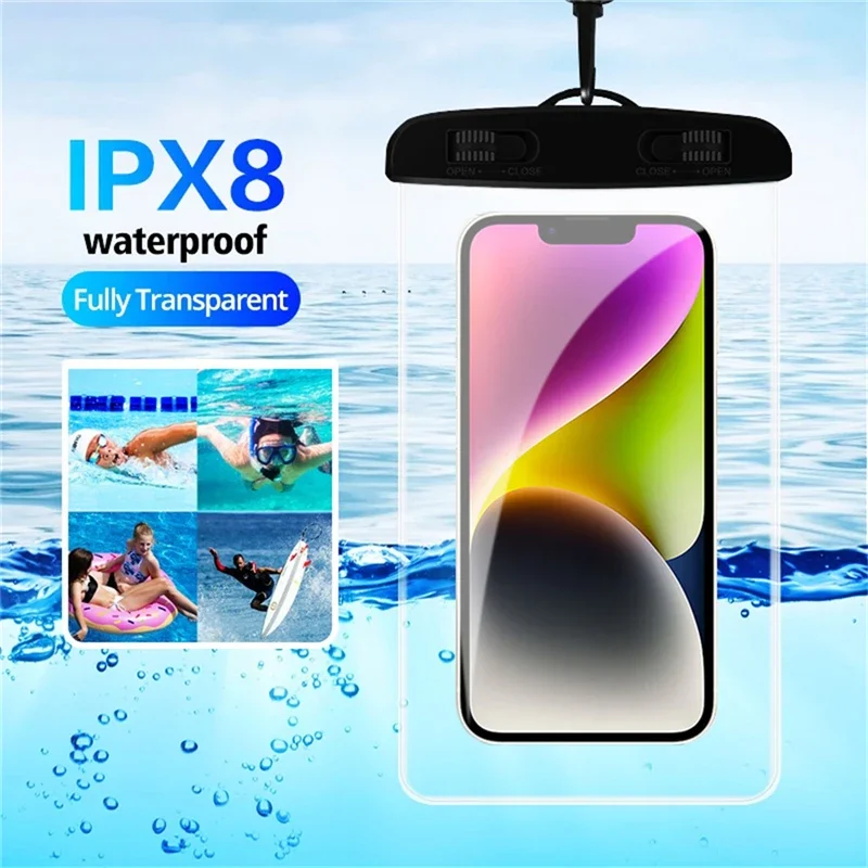 IP68 étanche cas de téléphone de natation preuve de l'eau sac universel sous-marin téléphone protecteur poche PV couverture pour iPhone 15 14 13 Pro