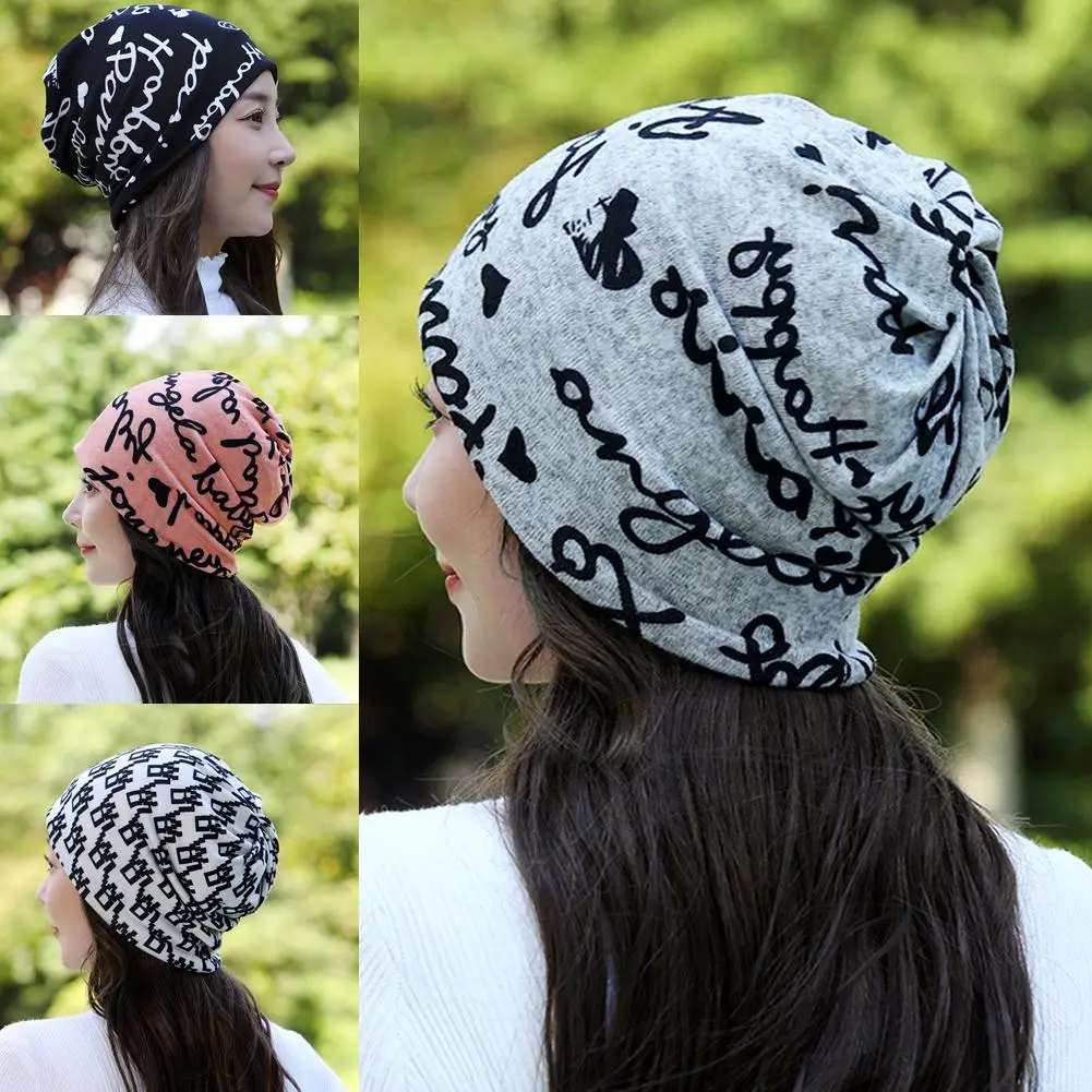 Fashion Colorful Spring Autumn Warm Women Beanies Skullies Hat Scarf Casual Outdoor Girl Hip Hop Bonnet Bone