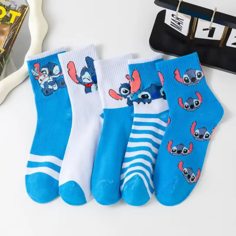

Disney Anime Stitch Socks Kawaii Lilo & Stitch Women Socks Suitable For All Seasons Boys Girls Cartoon Cotton Socks Gifts