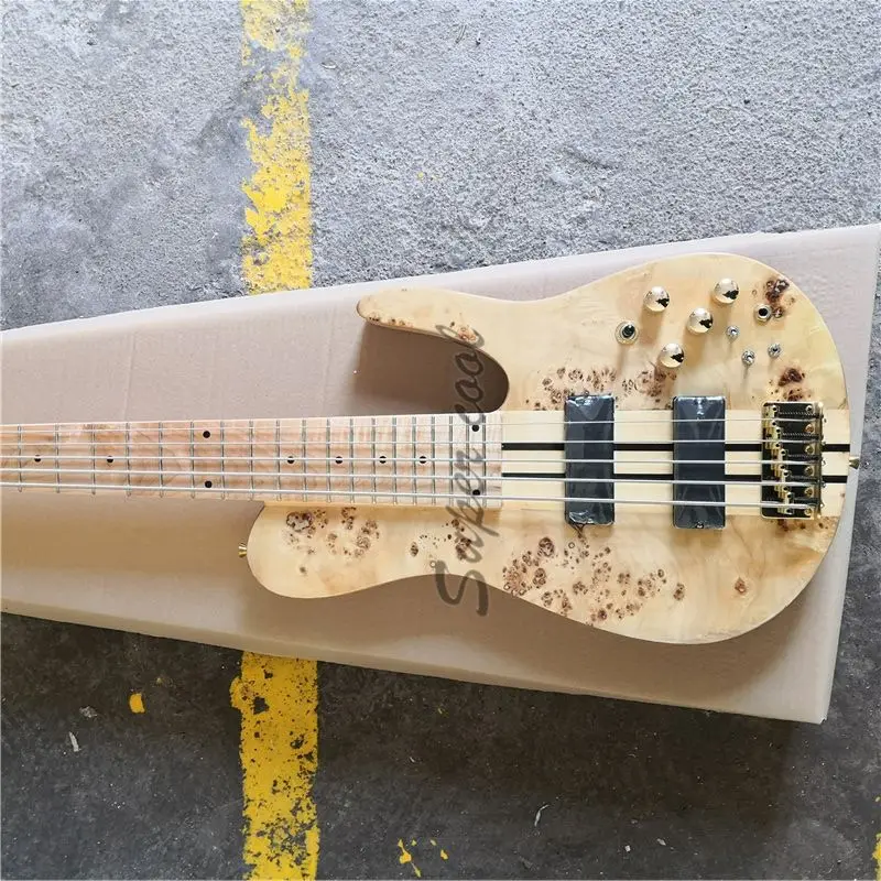 22 Frets Bass Guitar 5 Strings Gold Accessories Maple Fingerboard Customized Color Style Factory Outlet Professional Performance