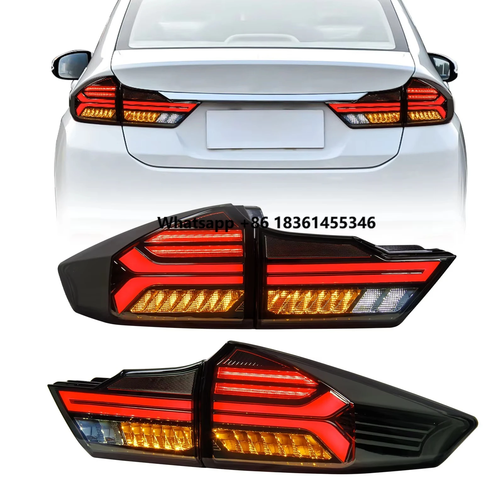 Led Rear Lamp for City 2014-2019 A6 Type Taillights for City