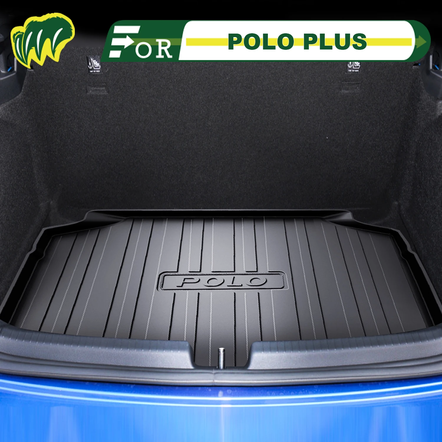 

Для VW POLO plus 2014-2025 TPE индивидуальный коврик для багажника автомобиля всесезонный коврик для багажника 3D-образный коврик для багажника защитный коврик для спинки стула