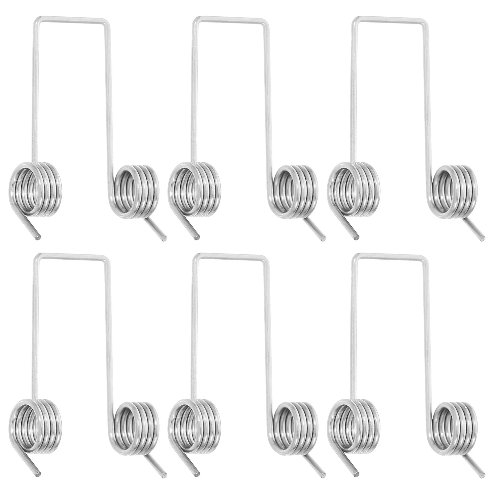 

6 Pcs Press Switch Trash Can Garage Coil Spring Broken Metal Torsional Stainless Steel 90 Degree Tension