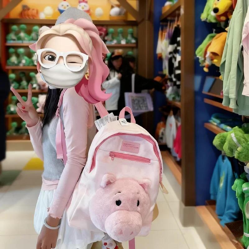 

Рюкзак с героями мультфильмов «История игрушек» Hamm с большой головой, розовая свинья, милая кукла большой емкости, школьный рюкзак, аниме, периферийные устройства, подарок-сюрприз для девочек